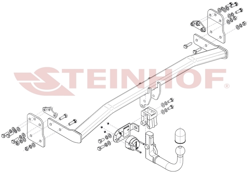 Vertikalna vlečna kljuka Hyundai Kona - 2WD/4WD - od 2017 do 2023
